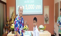 R.X. Company LTD. held a water pouring ceremony to ask for blessings from executives and provide scholarships